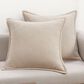 BCP Home 20" x 20" Chenille Throw Pillow in Beige (Set of 2), , large