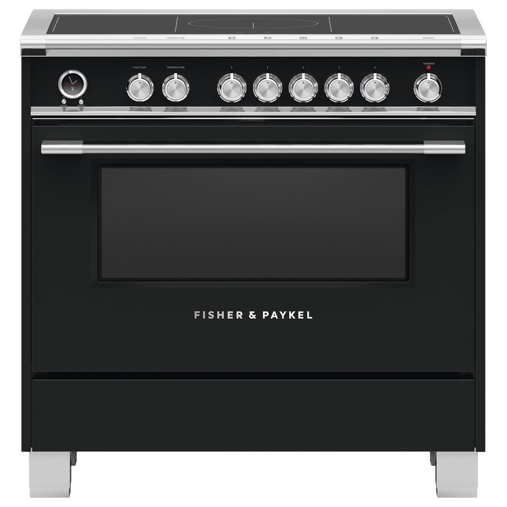 Fisher & Paykel 36" Classic Induction Range with 5 Burners in Black, , large