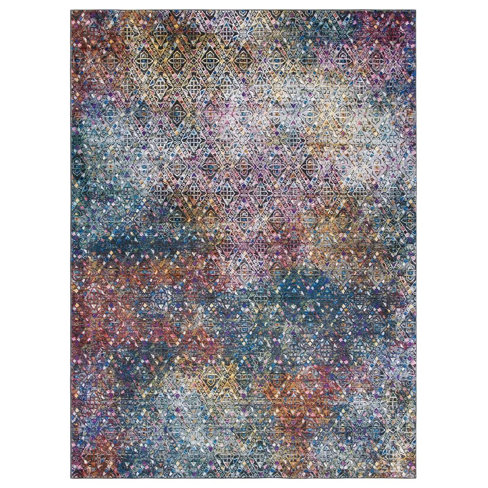 Safavieh Aria 5"1" x 7"6" Blue and Ivory Area Rug, , large