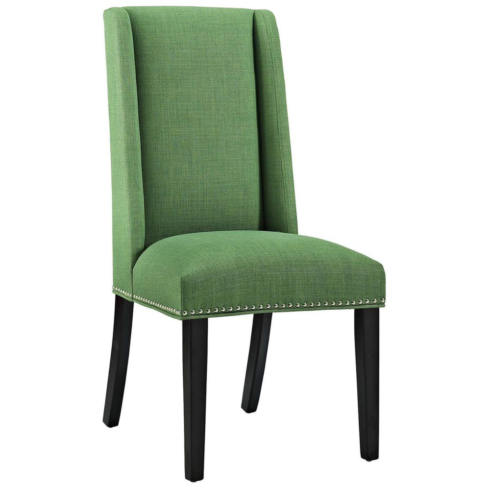 Modway Baron Fabric Dining Chair in Green, , large