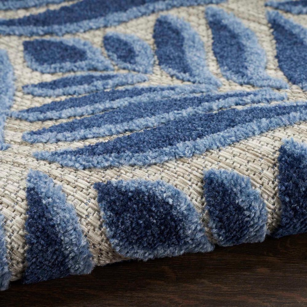 Nourison Aloha Floral 7&#39;10&quot; x 10&#39;6&quot; Blue Indoor/Outdoor Area Rug, , large