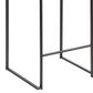 LumiSource Fuji 26" Stacker Counter Stool with Light Grey Cowboy Upholstery in Black (Set of 2), , large