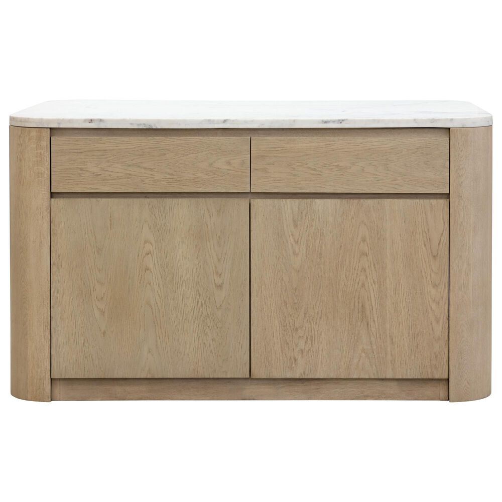 Club Collection By Sunpan Romilly Kitchen Island in Light Wash and White, , large