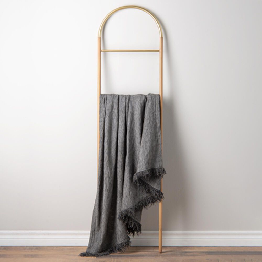 Ganz USA 50&quot; x 60&quot; Chenille Throw in Charcoal, , large