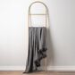 Ganz USA 50" x 60" Chenille Throw in Charcoal, , large