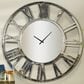 Maple and Jade Glass Wall Clock in Silver, , large