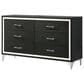 Coaster Lucia 6-Drawer Dresser in Black and Chrome, , large