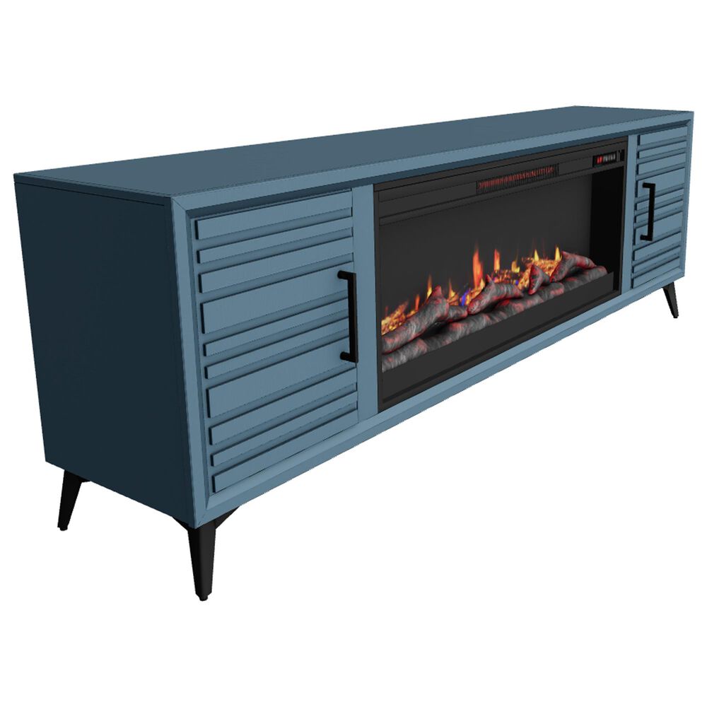 Endress International Malibu 78" Fireplace TV Stand in Denim, , large