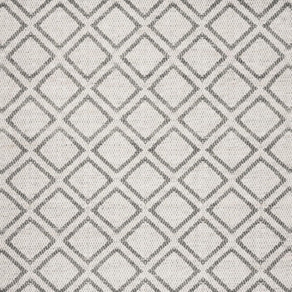 Safavieh Micro-Loop 5&#39; x 8&#39; Silver and Dark Grey Area Rug, , large