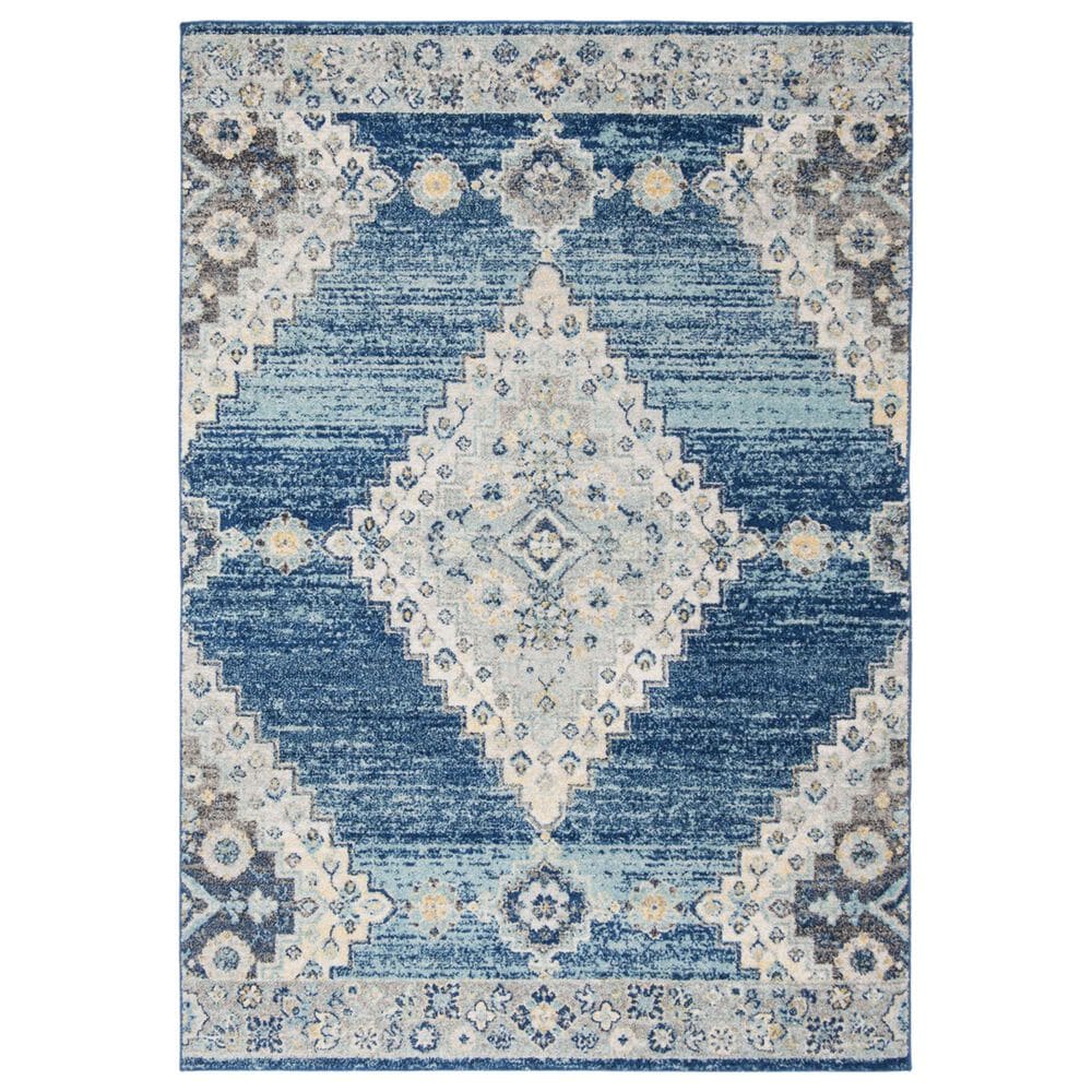 Safavieh Madison MAD615N 5"1" x 7"6" Navy and Creme Area Rug, , large