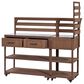 HOMLUX 62.3"" Outdoor Kitchen Island in Brown, , large