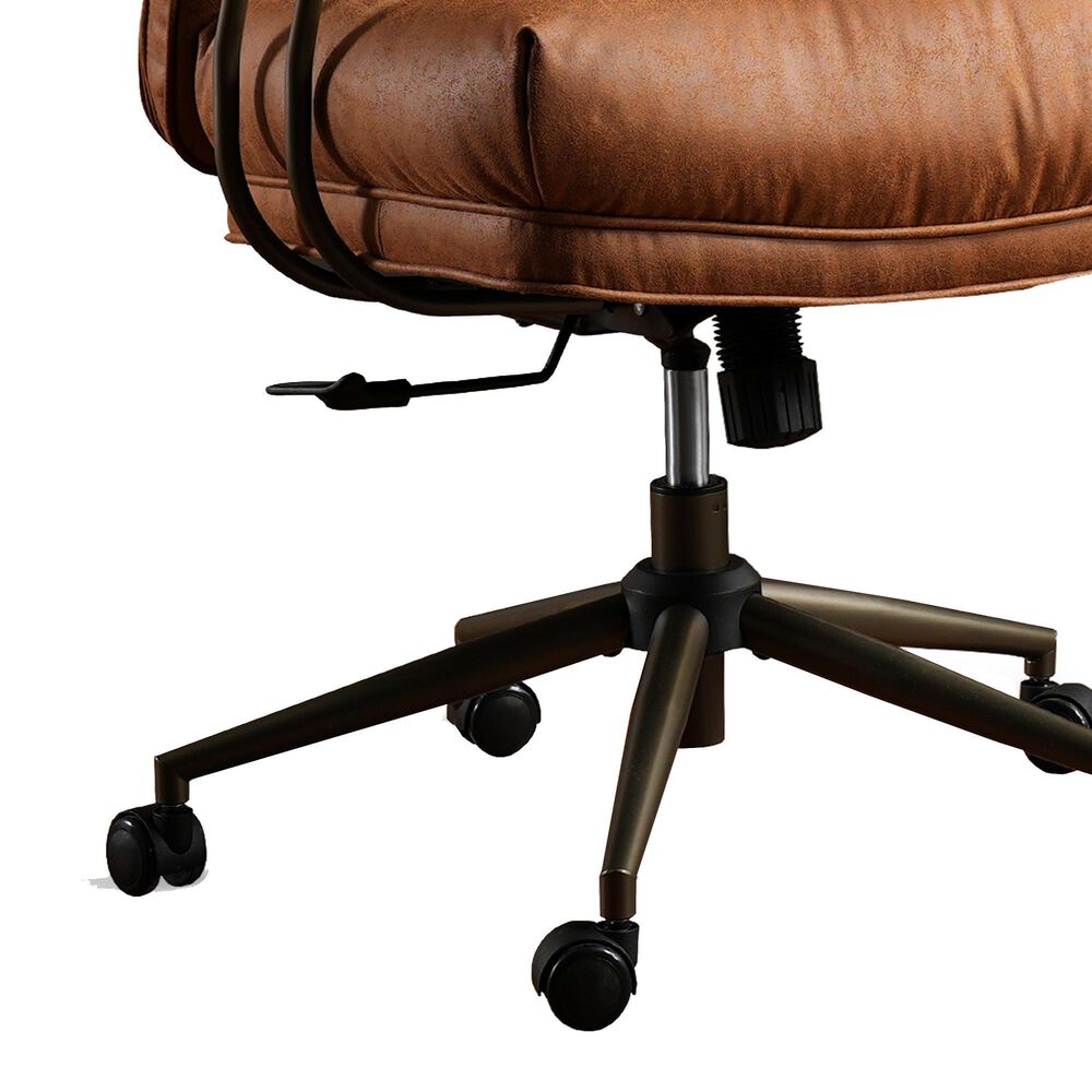 HOMLUX High Back Executive Office Chair with Suede Leather in Brown, , large