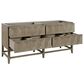 James Martin Vanities Emmeline 72" Double Bathroom Vanity in Pebble Oak with 3 cm Ethereal Noctis Quartz Top and Rectangular Sinks, , large