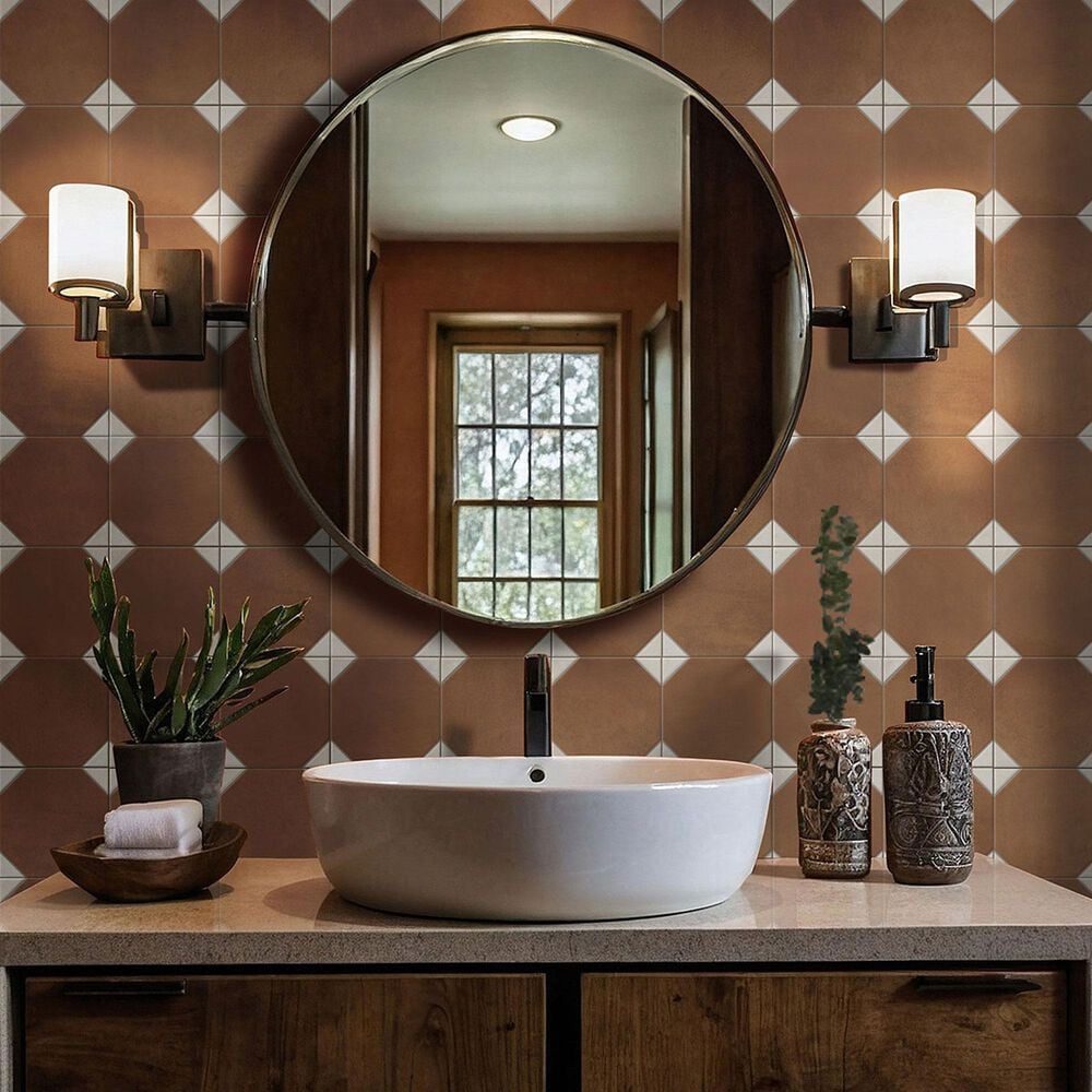 MS International Via Bianchi Cotto 13" x 13" Porcelain Tile, , large