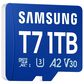 Samsung 1TB T7 UHS-I microSDXC Memory Card in Blue, , large