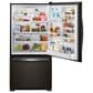 Whirlpool 22.1 Cu. Ft. Bottom Freezer Refrigerator in Black Stainless, , large
