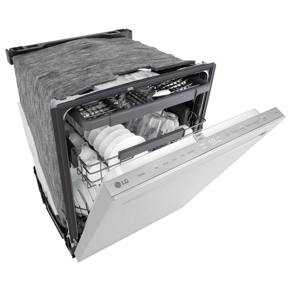 LG 24" Built-In Pocket Handle Dishwasher with SteamAssist in PrintProof Stainless Steel, , large