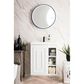 James Martin Vanities Alicante 24" Single Bathroom Vanity in Glossy White with 5 cm White Glossy Resin Top and Rectangular Sink, , large