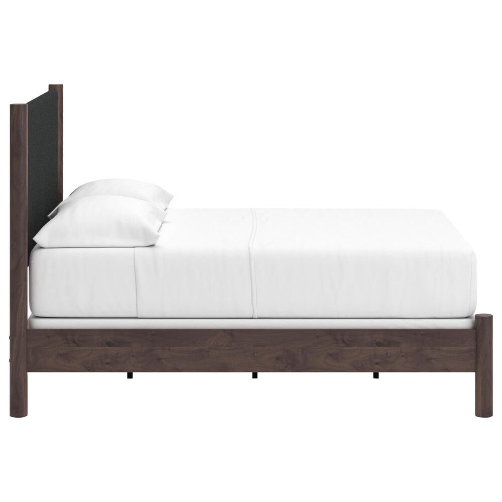 Ashley Pamytta Full Upholstered Panel Bed in Rich Brown, , large