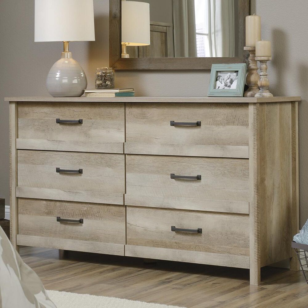 Sauder Cannery Bridge 6 Drawer Dresser in Lintel Oak NFM