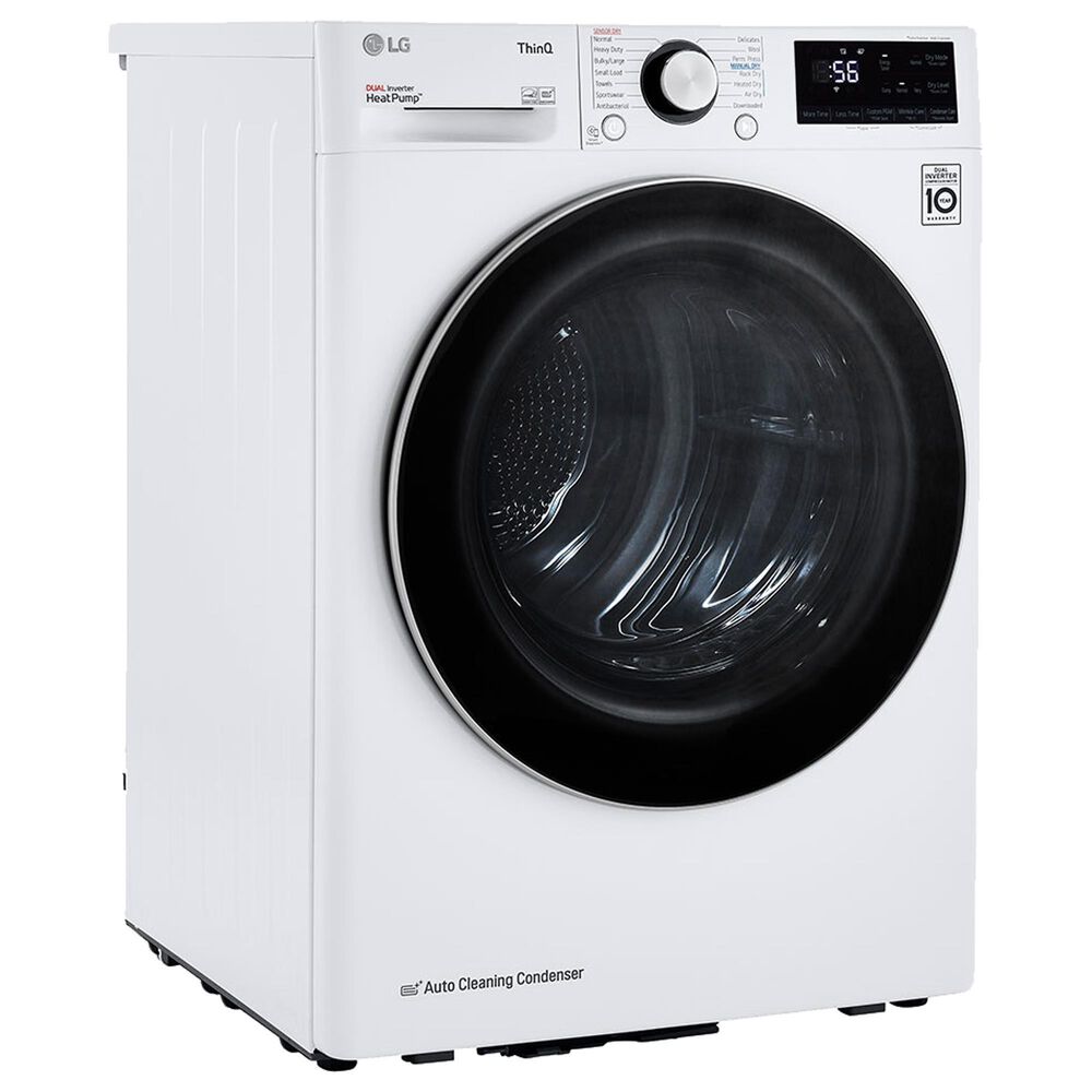 LG 4.2 Cu. Ft. Electric Dryer with Dual Inverter HeatPump in White, , large