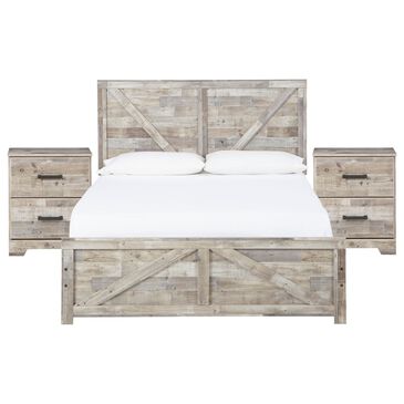 Signature Design by Ashley Hodanna 3-Piece Queen Bedroom Set with 2-Nightstan in Whitewash, , large