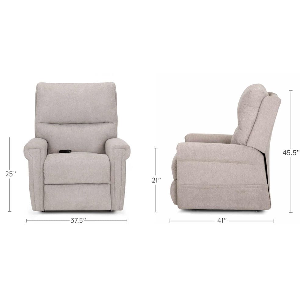 Moore Furniture Apex Lift Chair with Power Headrest, Heat, and Massage in Princeton Platinum, , large