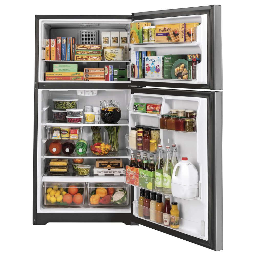 GE Appliances 21.9 Cu. Ft. Top-Freezer Refrigerator with ADA Compliant in Stainless Steel, , large