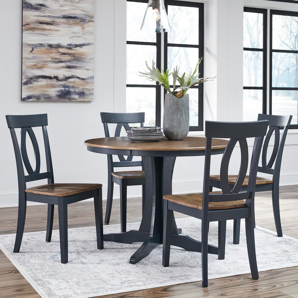 Ashley Landocken 5pc Dining Set in Brown/Blue, , large