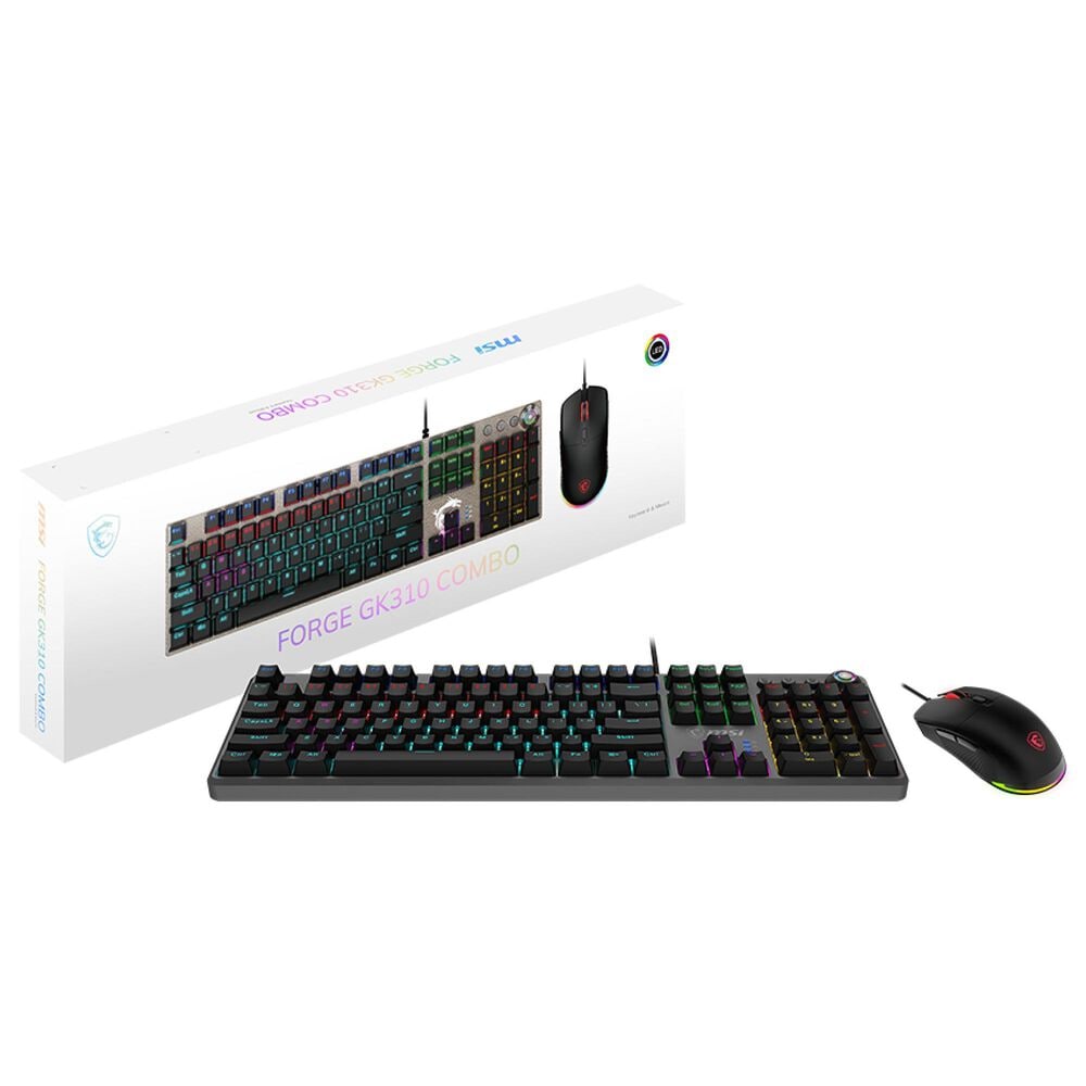 MSI Forge Red Switches Gaming Keyboard and Mouse Combo in Black, , large