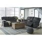 Ashley Draycoll Manual Reclining Sofa and Loveseat Set in Slate, , large