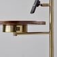 Adesso Wyatt Floor Lamp with Shelf and Wireless Charging in Antique Brass, , large