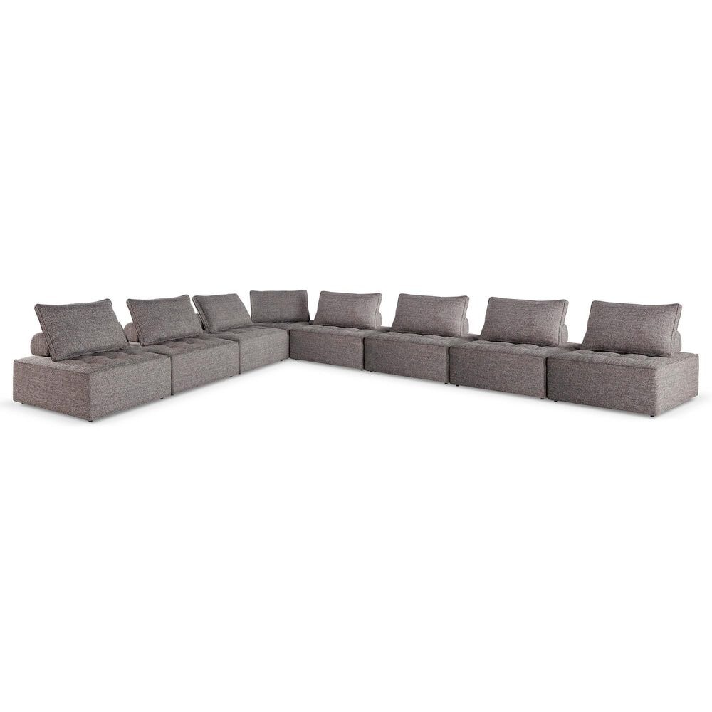 Ashley Bree Zee 8-Piece Outdoor Sectional in Brown, , large