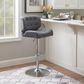 Linon Home Decor Bohen Swivel Bar Stool in Polished Chrome, , large
