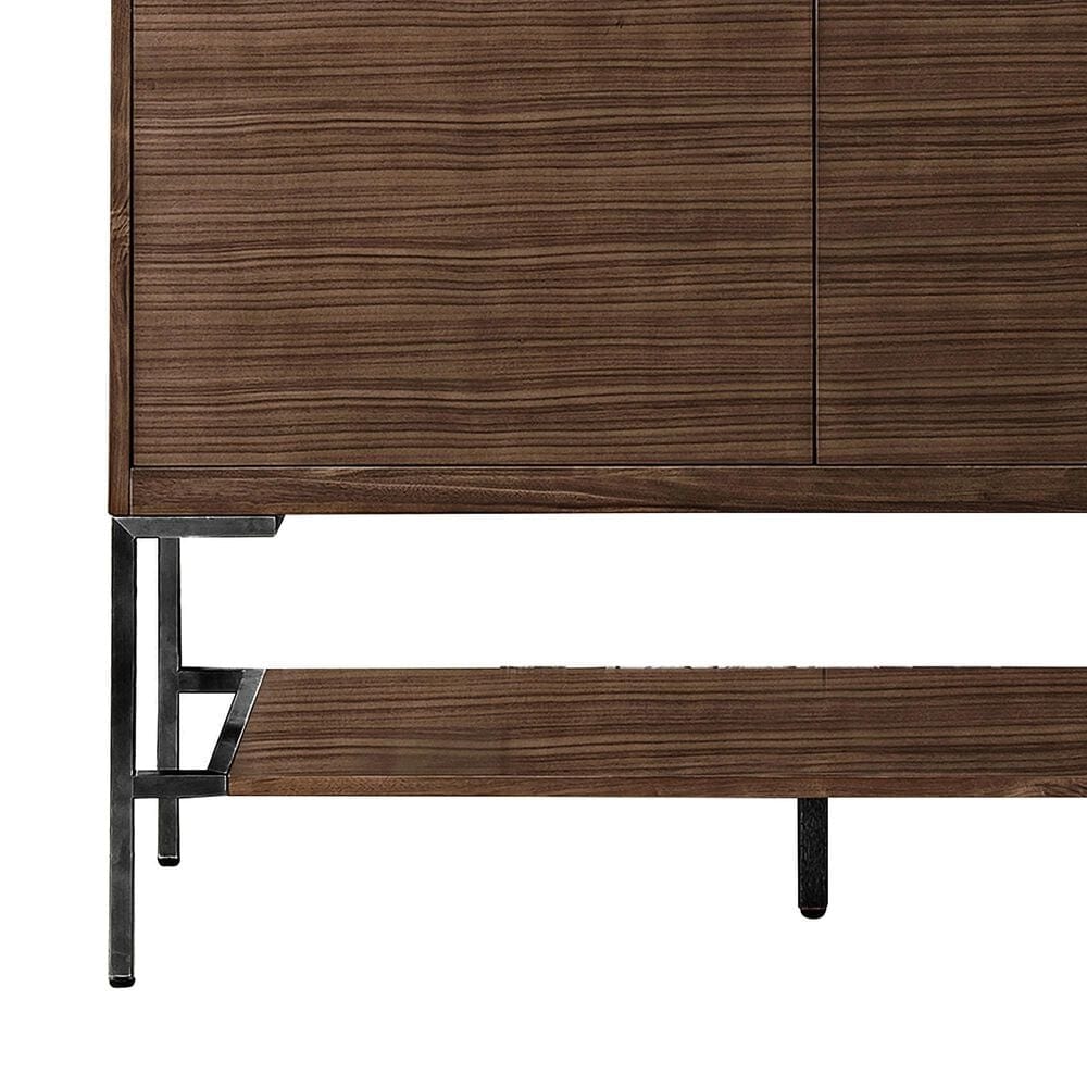 James Martin Vanities Mantova 47.3&quot; Single Vanity Cabinet in Mid-Century Walnut and Champagne Brass, , large