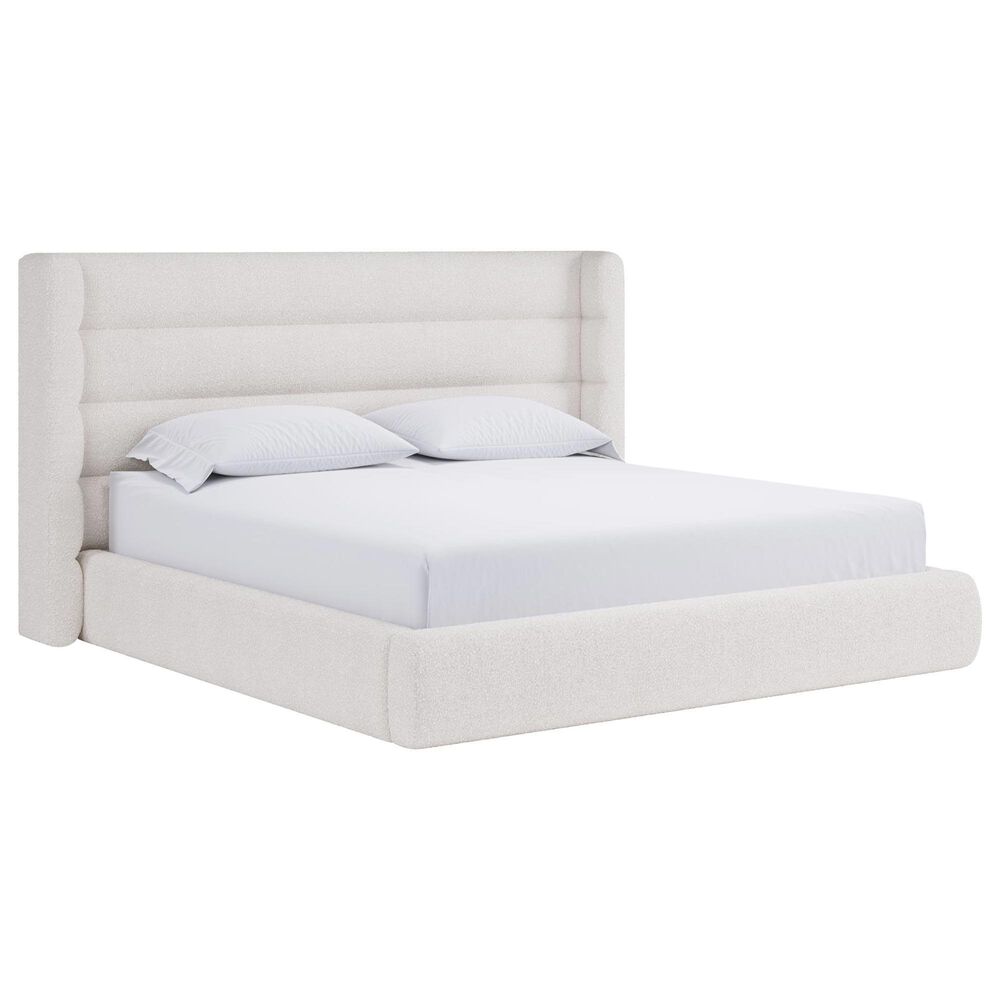 Urban Home Frank Upholstered Wingback Platform Bed in Cottage Cheese Boucle (2026), , large