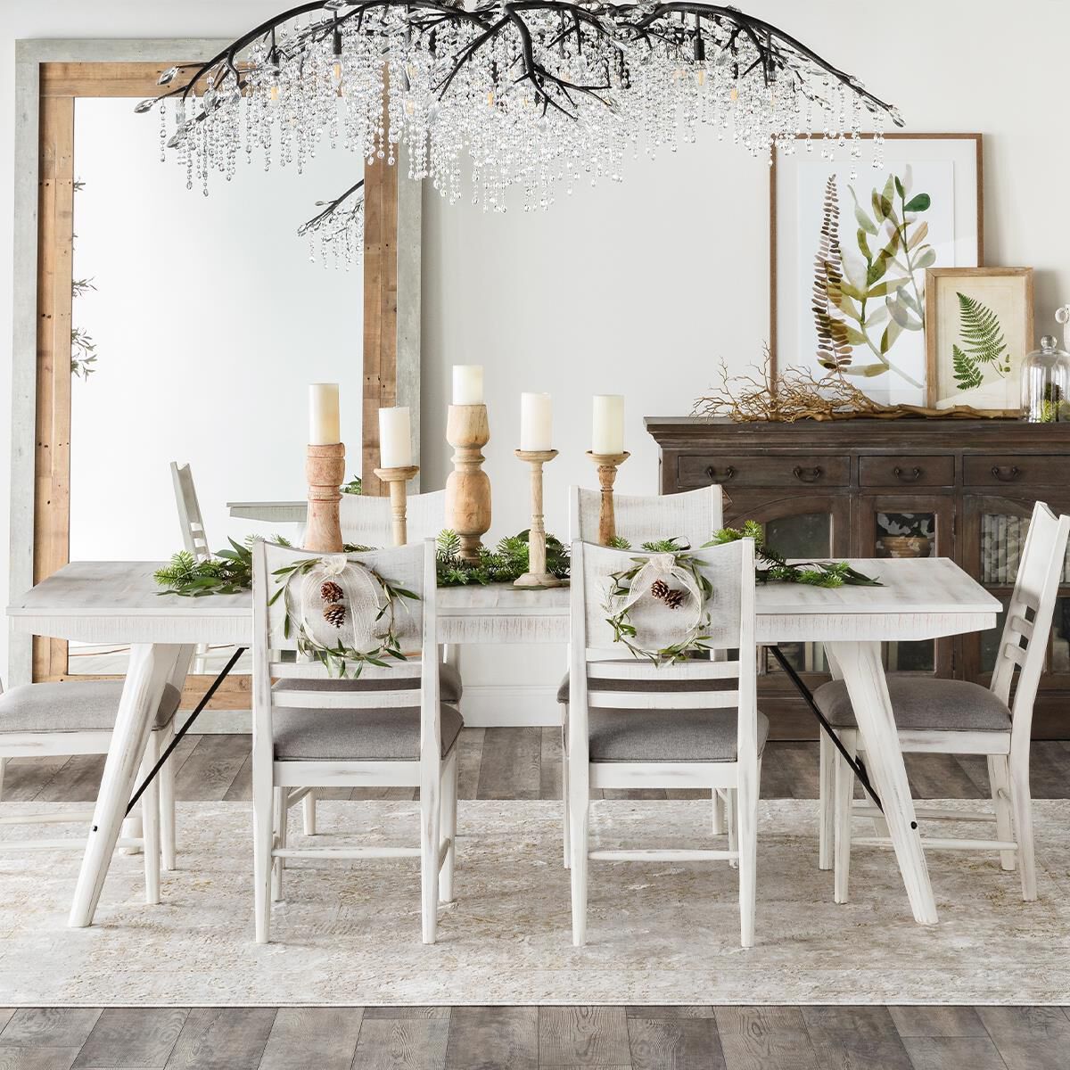 Dining room sets rustic modern online