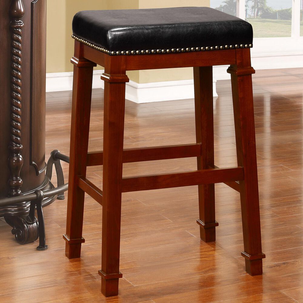 Linden Boulevard Kennedy Barstool in Dark Cherry, , large