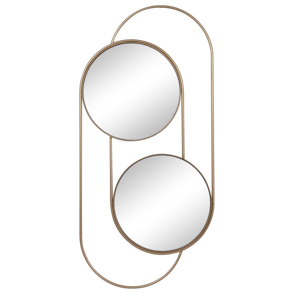Maple and Jade 20&quot; x 43&quot; Wall Mirror in Matte Gold, , large