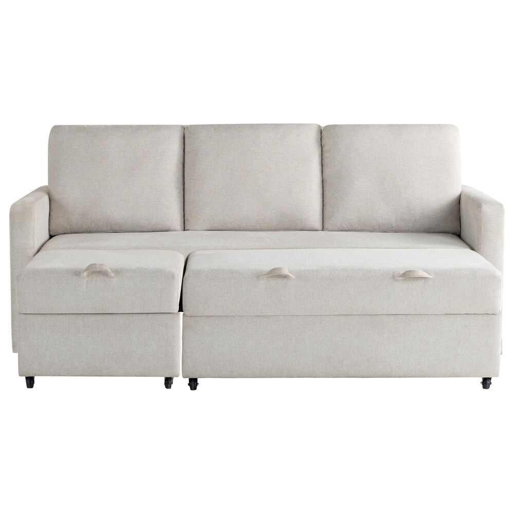 Lifestyle Solutions Mia Convertible Sofa in Ivory, , large