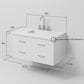 Lexora Home Castor 36" Single Bathroom Vanity in White with 2 cm White Quartz Top and Rectangular Sink, , large