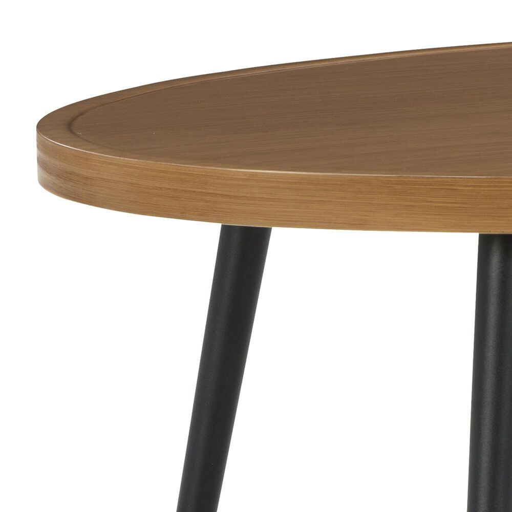 Ashley Horizon Hall Patio Oval Cocktail Table in Brown and Black, , large