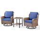Sunwell Garden 3-Piece Patio Swivel Glider Set with 21.7" Side Table in Navy, , large