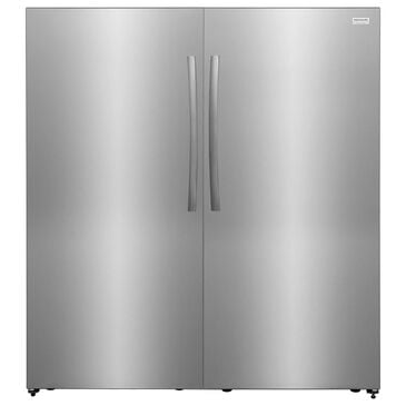 Frigidaire Gallery 2-Piece Kitchen Package with 19 Cu. Ft. Single Door Refrigerator and 19 Cu. Ft. Single Door Freezer in Stainless Steel, , large