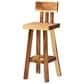 Baxton Studio Luli Bar Stool in Natural Brown, , large