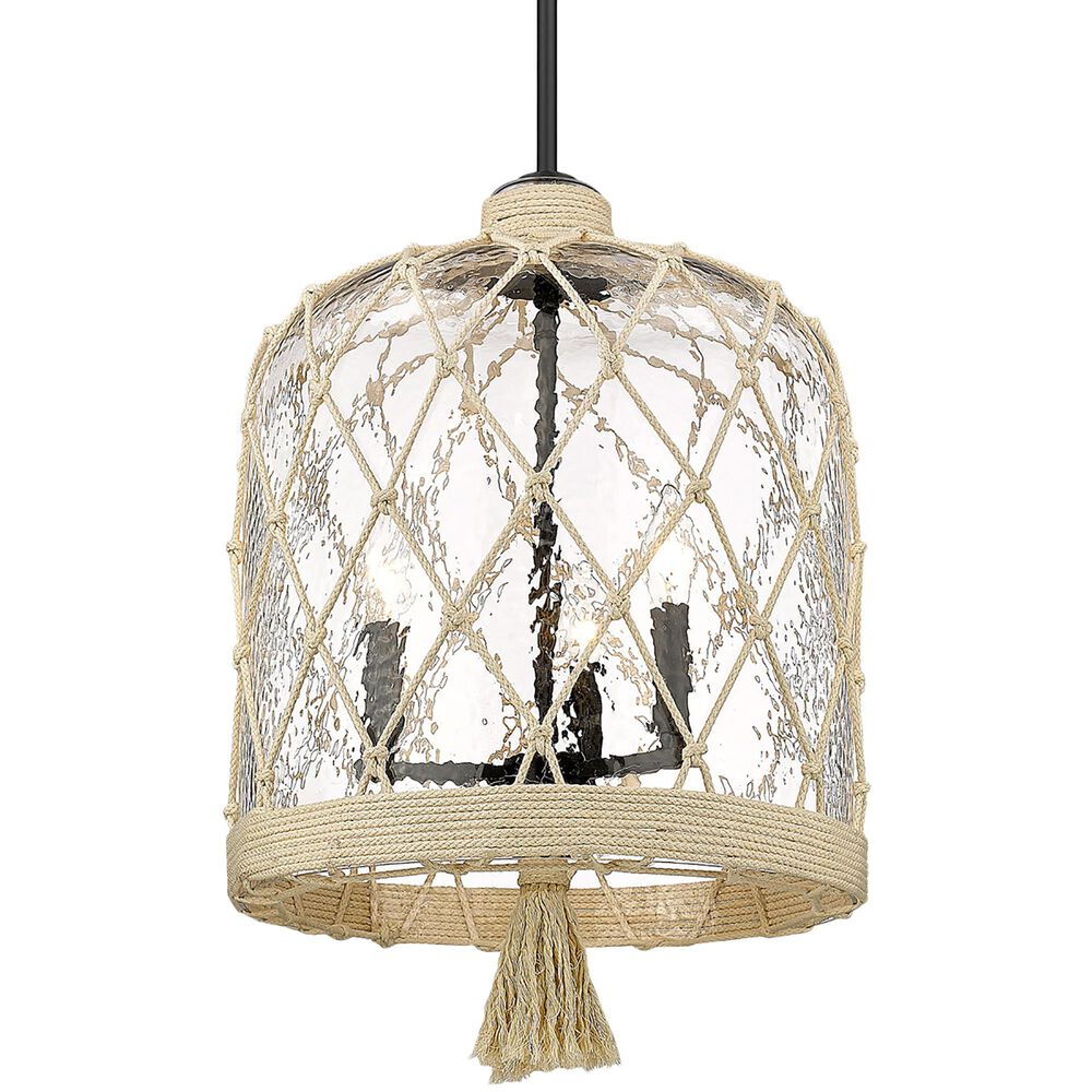 Golden Lighting Nassau 3-Light Pendant in Matte Black, , large