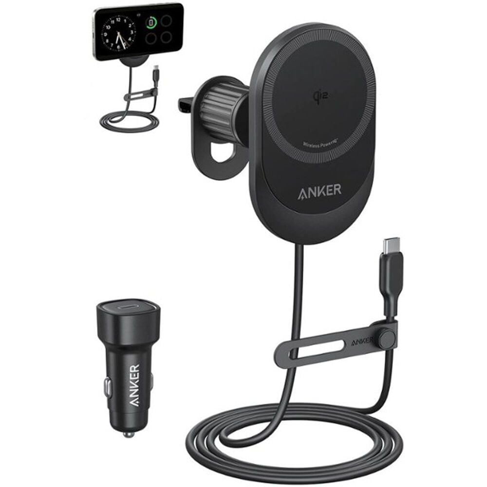 Anker MagGo Wireless Car Charger Bundle in Black, , large