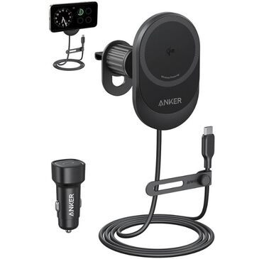 Anker MagGo Wireless Car Charger Bundle in Black, , large