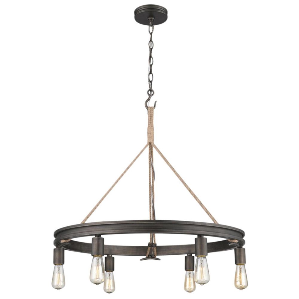 Golden Lighting Chatham 6-Light Chandelier in Gunmetal Bronze, , large