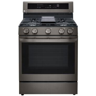 LG 5.8 Cu. Ft. Smart Wi-Fi Enabled True Convection InstaView Gas Range with Air Fry in Black Stainless Steel, , large